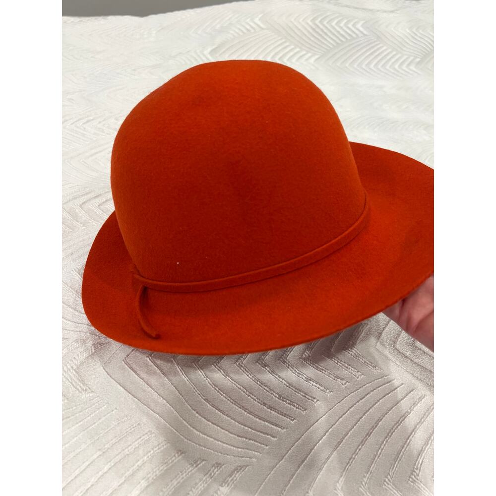Vintage Glenover Fawn Tra Felt Hat by Carson Pirie Scott & Co Orange 100% Wool,